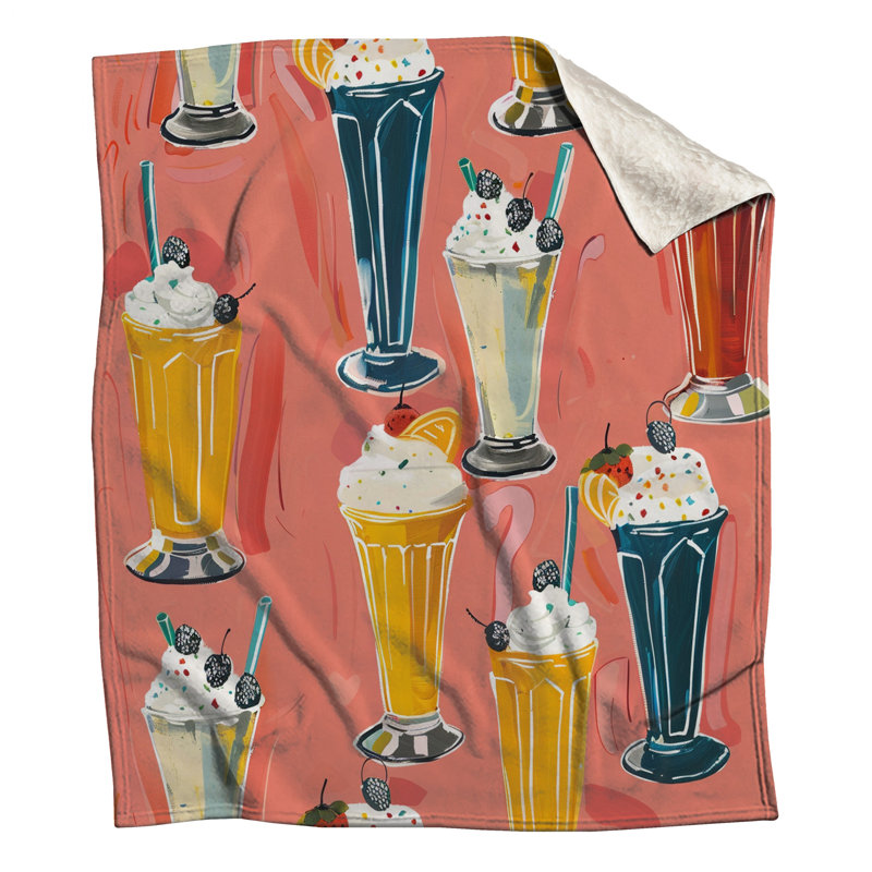 Milkshake Illustration Blankets, L 60 po x H 80 po