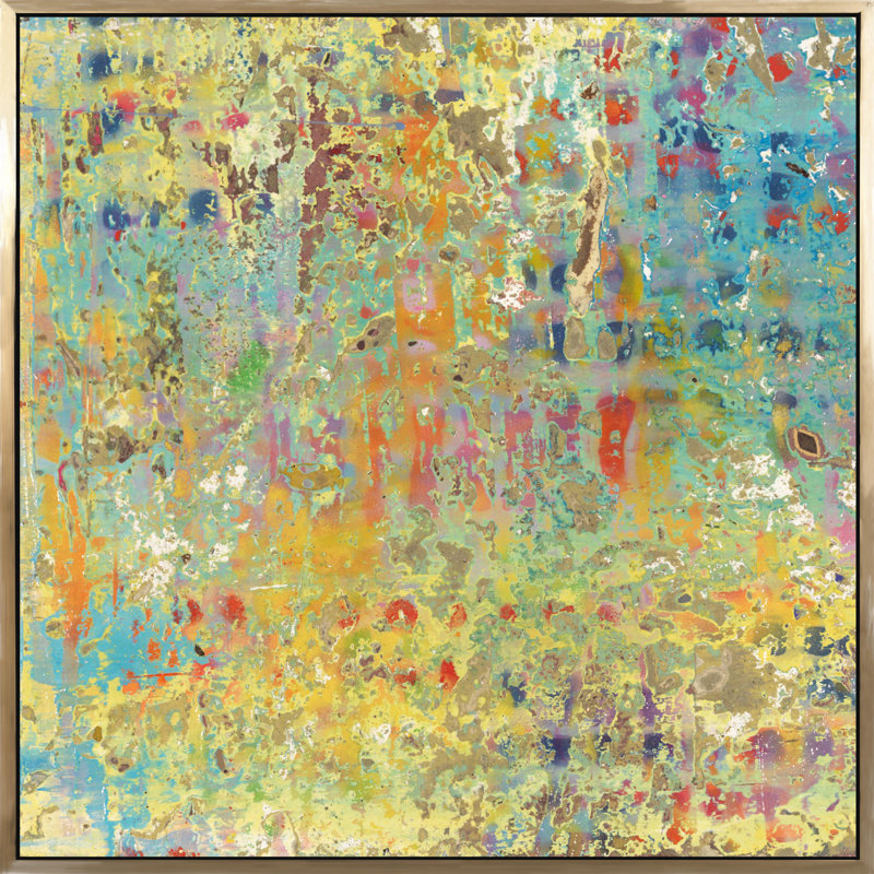 5 Below Sunrise Painting, 48" H x 48" W, Gold Framed