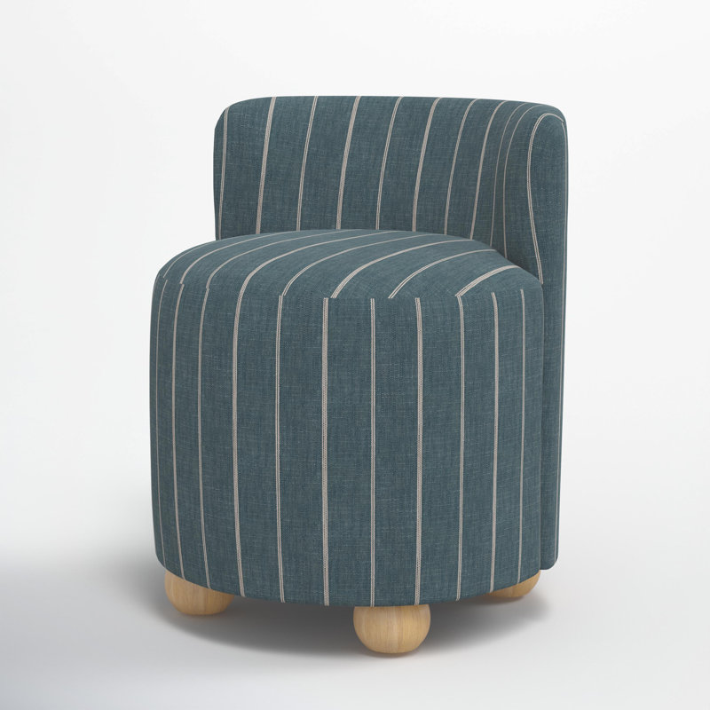 Bee Vanity Chair, Fritz Indigo Stripe