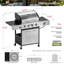 Barbecue au gaz propane à 4 brûleurs avec brûleur latéral infrarouge, système de cuisson multisurfaces de 645 po²