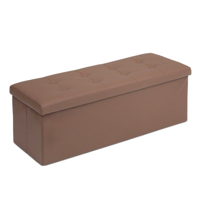 Upholstered Storage Bench Ottoman Versatile Design for Bedroom or Living Room, Perfect for Seating and Organization by Ebern Designs