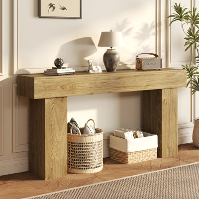 63" Console Table, Farmhouse Entryway Table for Living Room by Millwood Pines