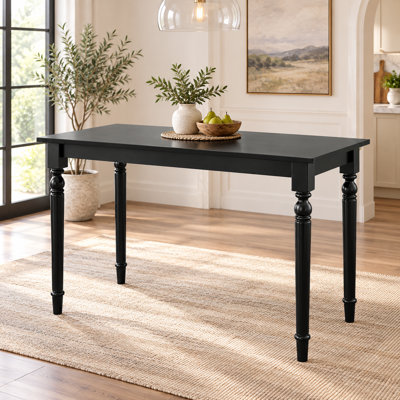 Contemporary Black 36" Counter Height Table with Space-Saving Compact Design