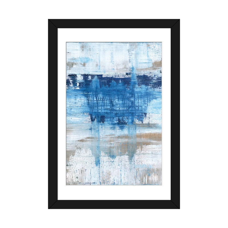 Reproduction d'art sur toile tendue, "Splash", H 24 po x l 16 po x P 1 po, Papier d'art encadré noir, Blanc