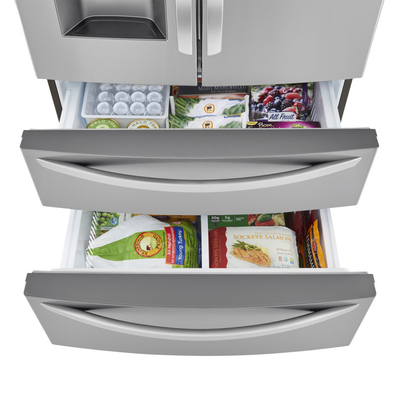 LG 36" French Door Refrigerator 28 cu. ft. Smart Refrigerator, Stainless Steel