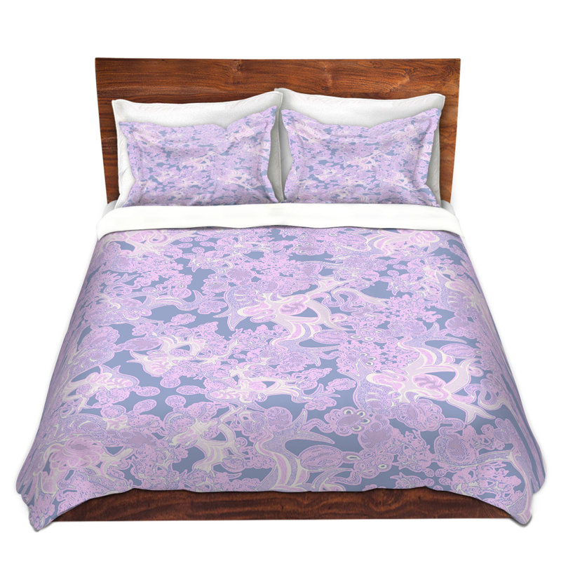 Ensemble de housse de couette ribbons serenity, 1 housse simple + 1 taie standard