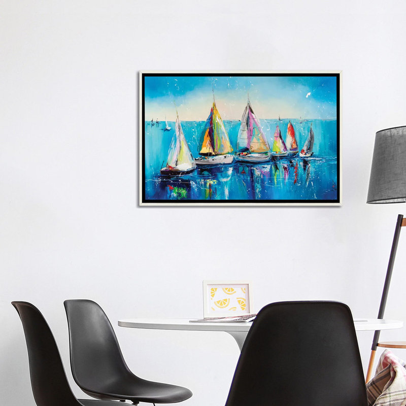 «Waiting For The Wind», reproduction d'art sur toile encadrée, H 26 po x l 40 po, Reproduction encadrée sans passe-partout