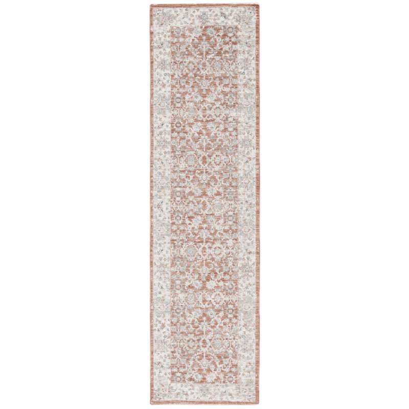 Tapis Lauren Ralph Lauren 1751 - rouille / bleu, Tapis de couloir 2 pi 2 po x 8 pi