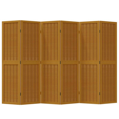 Aleinah 215cm W 6 - Panel Solid Wood Folding Room Divider