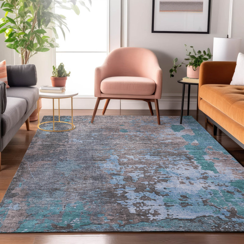Premium Machine Washable Mehara AMF1702 Abstract Rug, Rectangle 8' x 10'