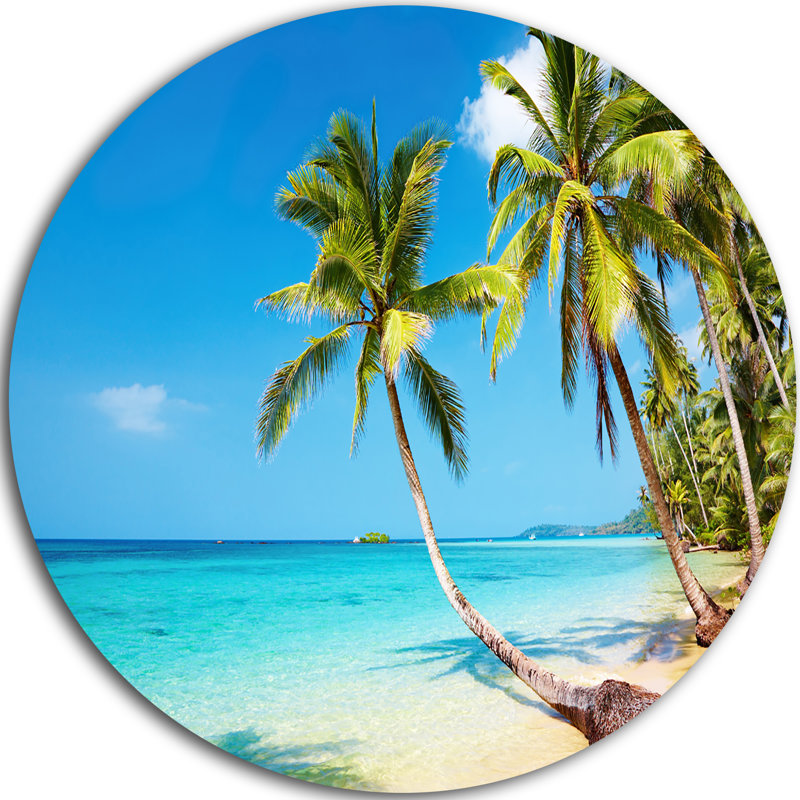 Photographie de toile côtière de plage tropicale côtière - Plage tropicale, H 36 po x l 36 po x P 1 po, Métal