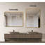 Miroir de salle de bain rectangulaire encadré en métal doré 24 po x 36 po (W2203P183175)-1457687194-1457687193