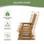 Fauteuil oscillant en poly pour bois avec porte-gobelets amovibles-1597673621