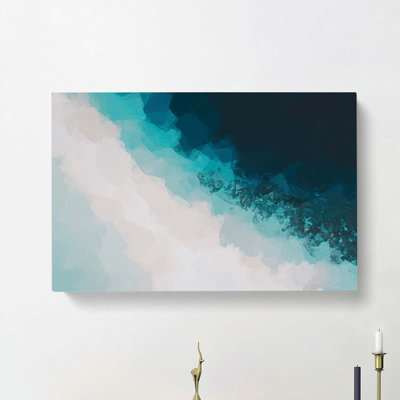 Cocoa Island Beach in Abstract - Wrapped Canvas