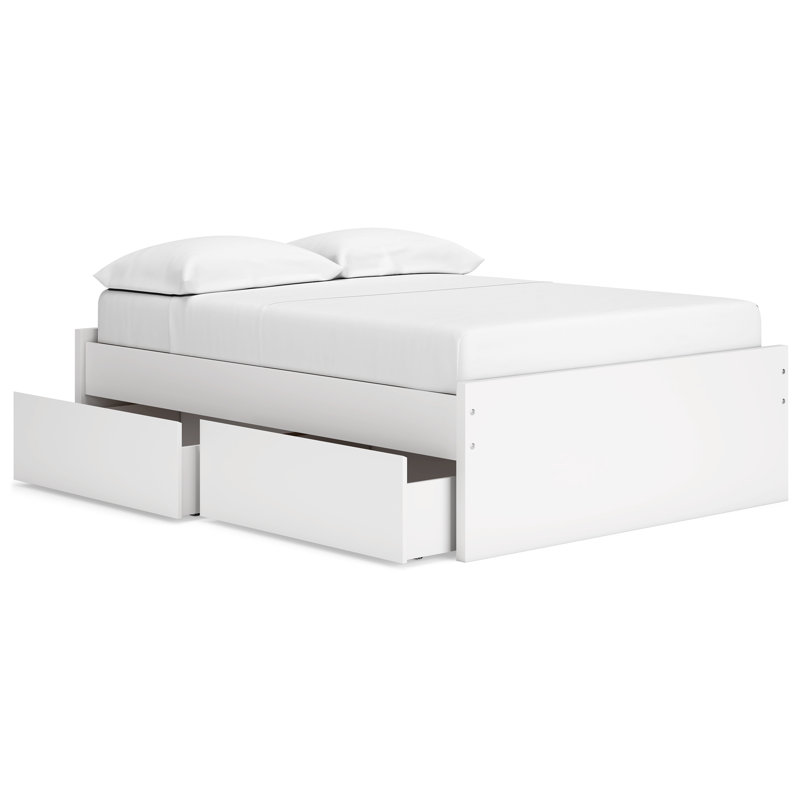 Lit plateforme double avec rangement latéral Onita