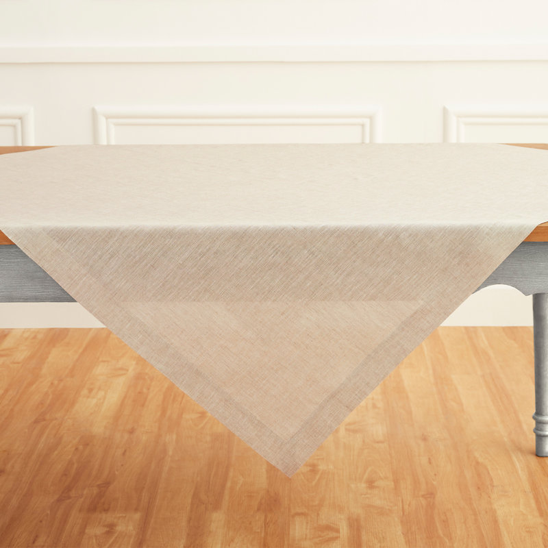 100% Pure Linen Table Throw - Athena, Light Natural