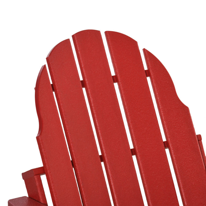 Andrekia Foldable Outdoor Adirondack Chair, Red