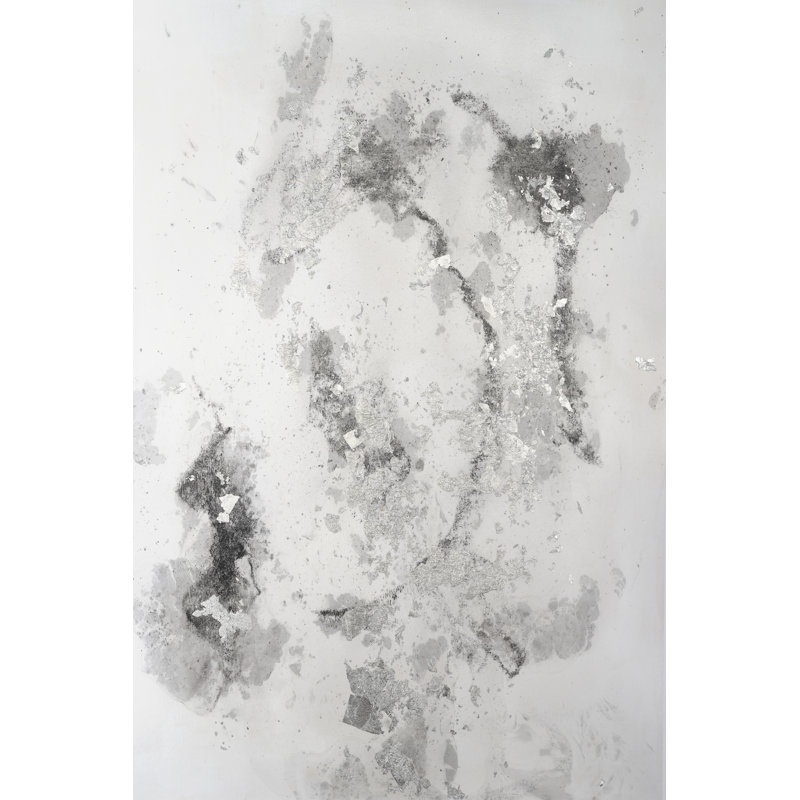 «Fahed Frozen Vapor II» par Michael Willett - art textuel sur toile tendue, H 18 po x l 12 po