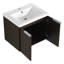 Meuble-lavabo de salle de bain 24 po en résine, intérieur conçu avec soin pour armoire de rangement avec lavabo, revêtement anti-rayures, moderne-524673686