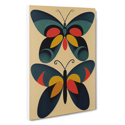 XC1022-3784X Retro Butterflies No.1 - Print on Canvas