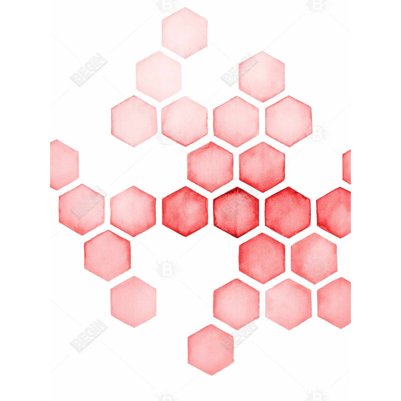 Alveoli Red - Framed Canvas Home Decor | Pattern Patterns