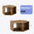 Modern Minimalist Wood color Hexagonal Coffee Table Set.Hexagonal MDF coffee table