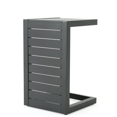 Modern Table In Grey - Aluminum, For Outdoor Enjoyment Time Aluminum Furniture