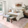 Distressed Abstract Non Slip Washable Area Rug(6'X9', Pink)