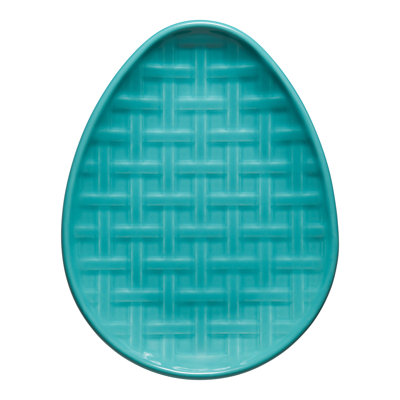Fiesta Embossed Egg Shaped Plate 10 Inch