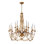 Mosaic  Extra Large Antiqued Gold Flambeau Inspired 15 Light Chandelier