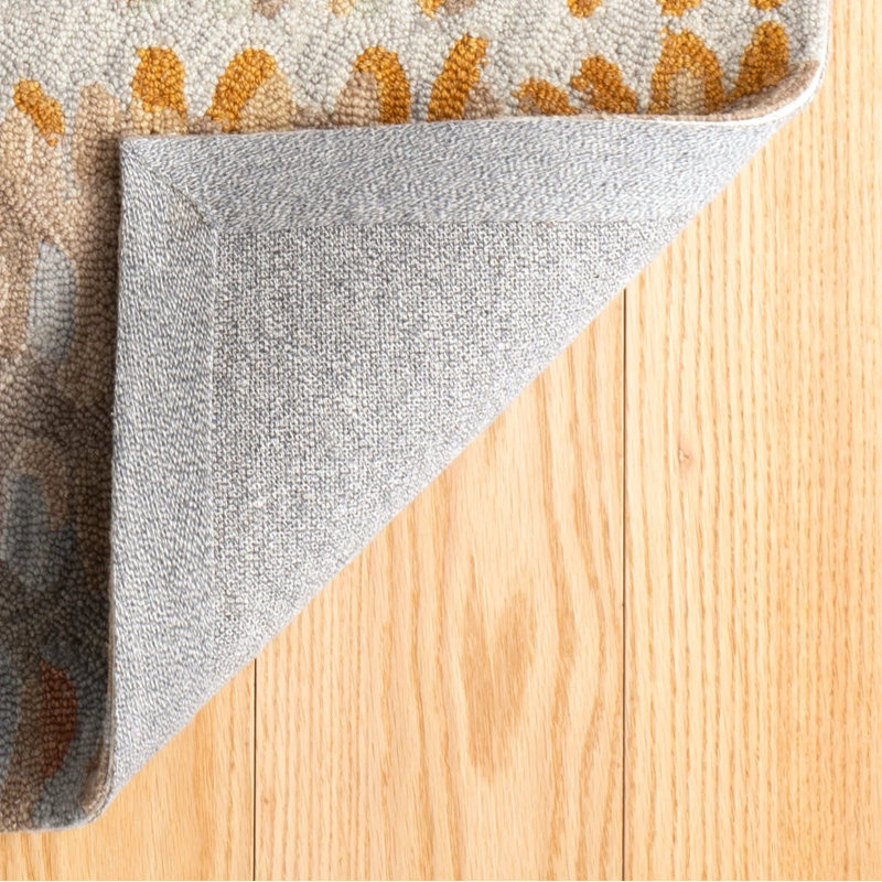 Paint Chip Stone Hand Micro Hooked Wool Rug, Rectangle 2' x 3'