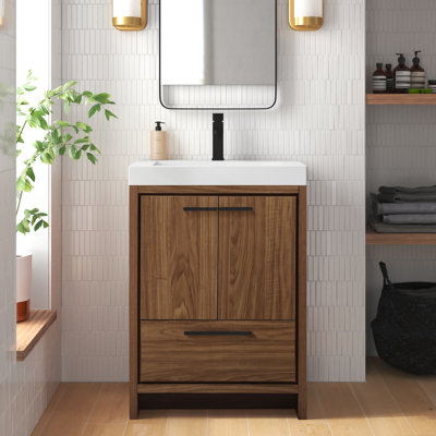 Southmead 24.02'' Single Bathroom Vanity with Resin Top