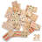Giant Wooden Dominoes with Multi-Color Dots, 28-Piece Wood Domino Game Set for All Ages-58237306