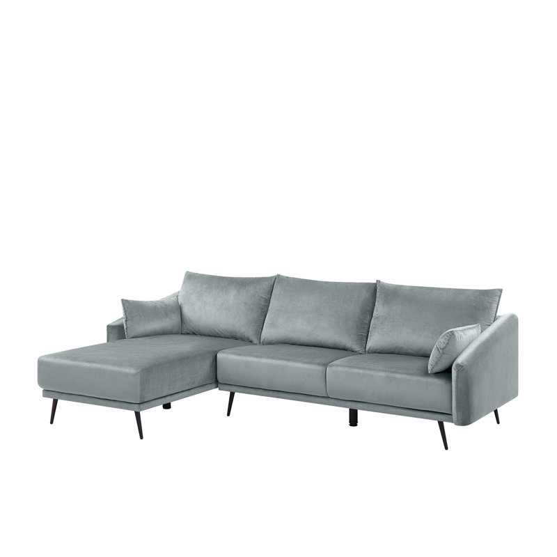 Dahlin Velvet Sofa, Grey