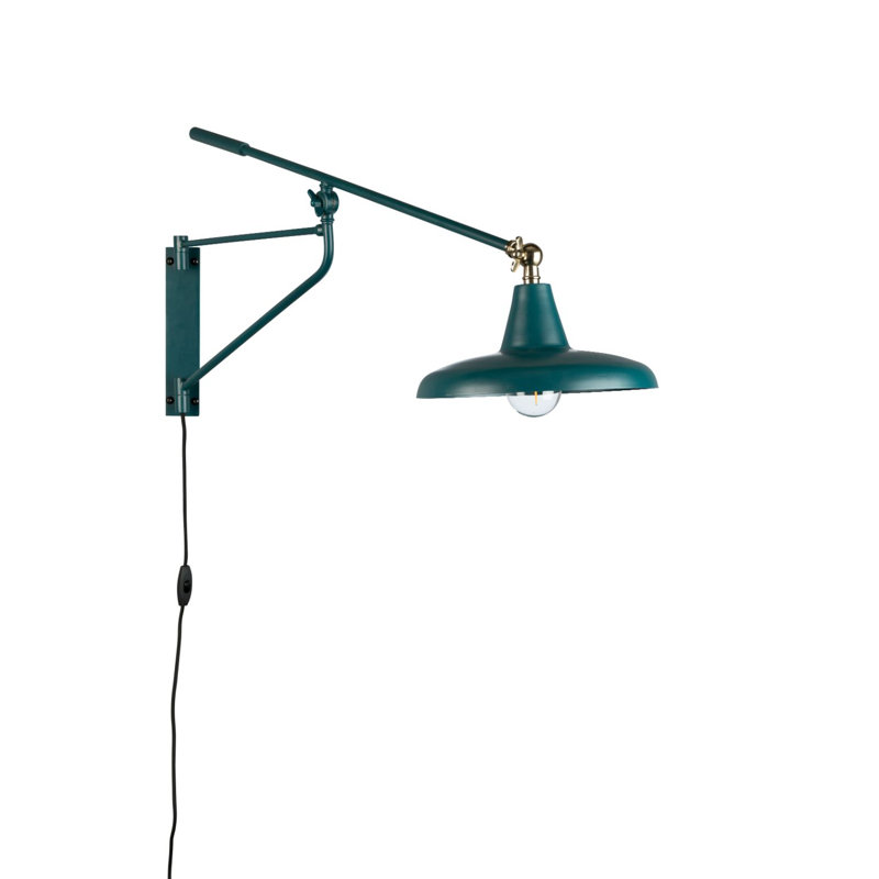 Bras articulé à 1 lumière Hector, bleu