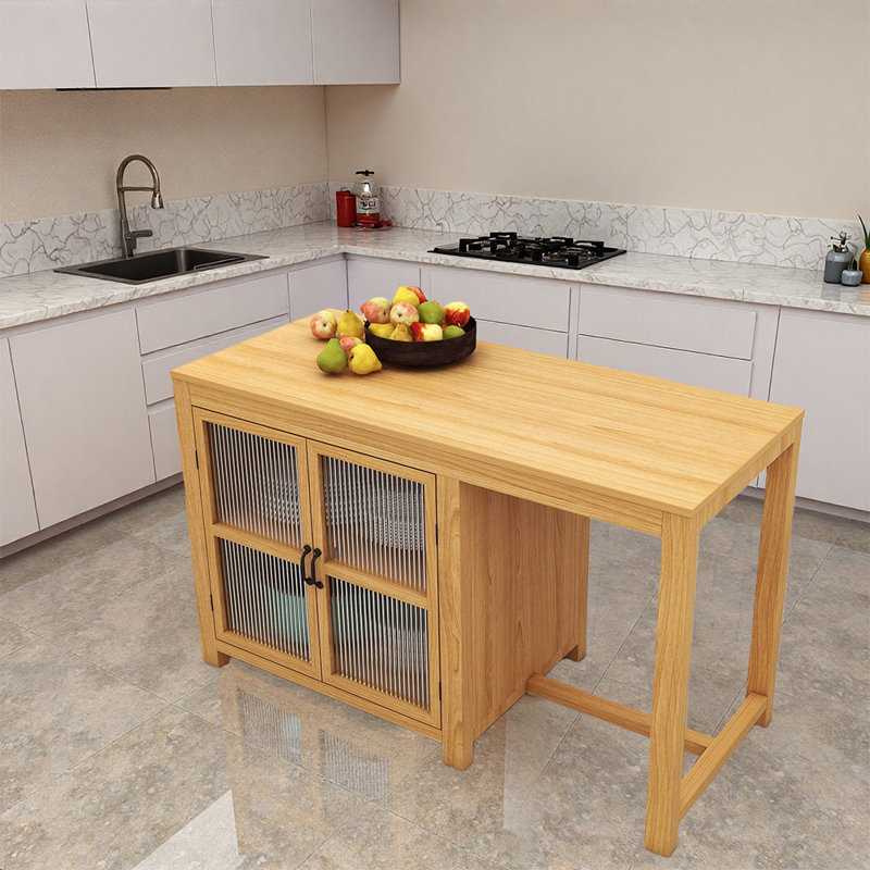 Elegant Retro Multifunctional Kitchen Island Practical for Kitchens Living Rooms Dining Areas Breakfast Nooks Casual Nooks
