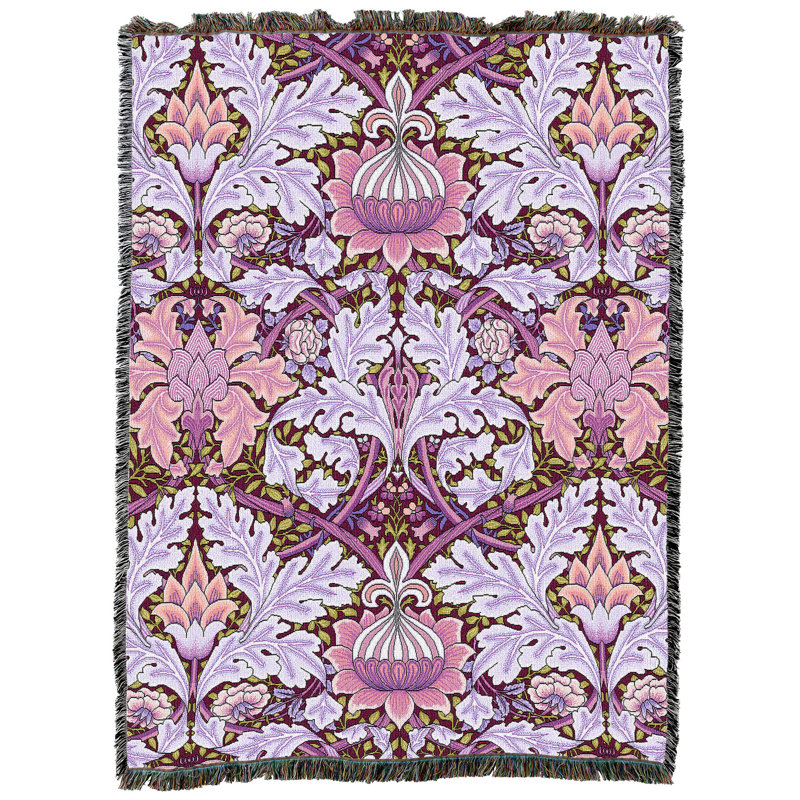 Couverture Pure Country Weavers William Morris St James Plum, L 72 po x L 54 po, Prune