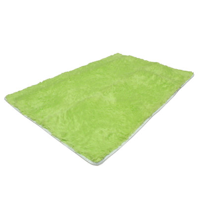 Tapis poils longs light green area Ghassan