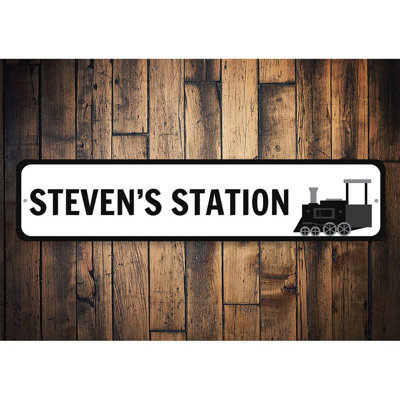 Kids Train Metal Sign