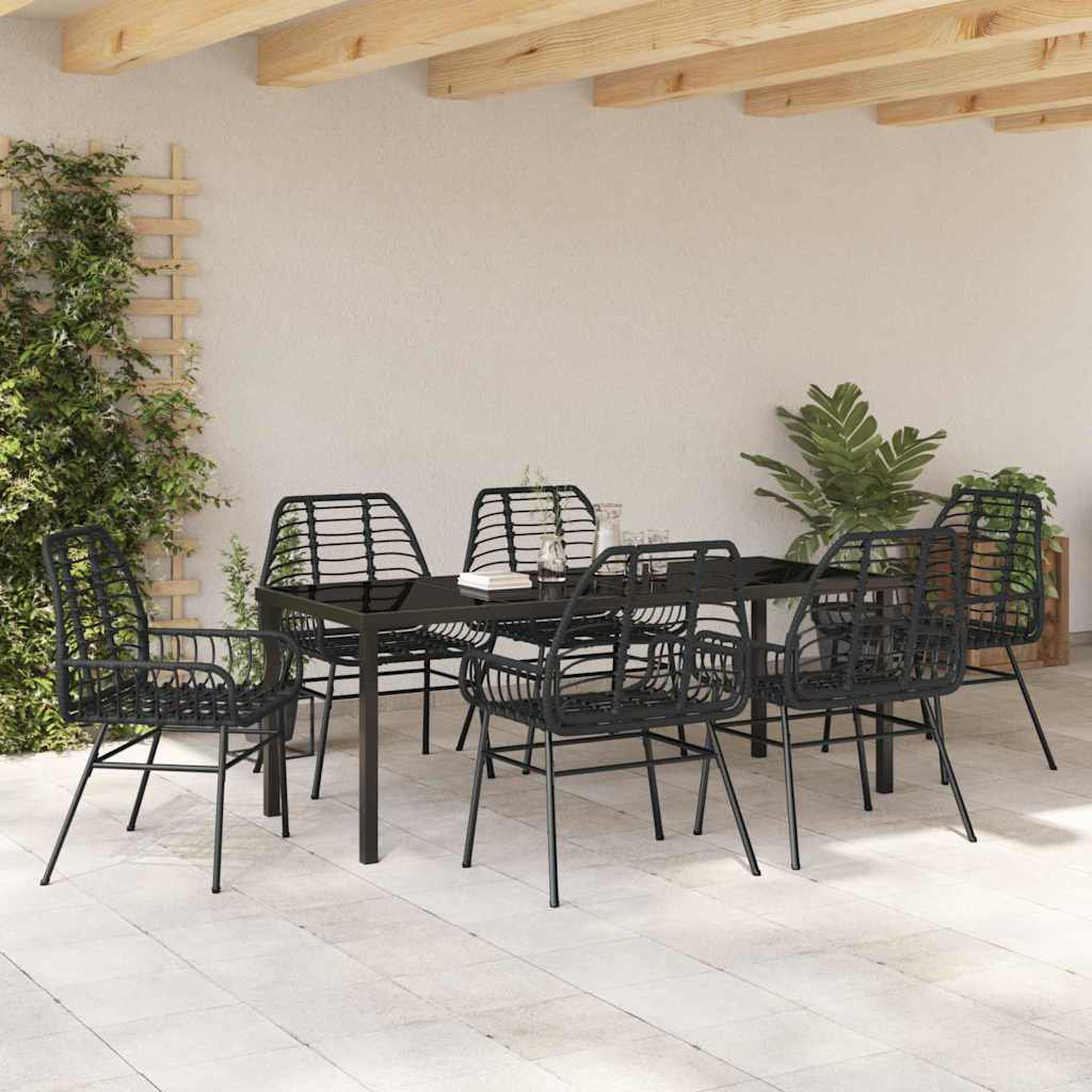 17 Stories Garden Dining Set Poly Rattan Outdoor Furniture Patio ...