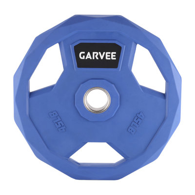 45LB Color-Coded 2-Inch Rubber Coated Cast Iron Weight Plate - International Games Bumper Plate, Drop-Safe & Durable - Single Piece (45LB)