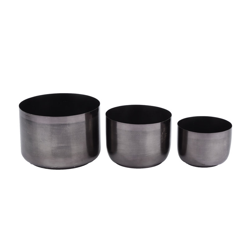 Ensemble de pots à fleur 3 pièces, Noir