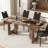 7 Pieces Dining Table & Chairs Set, 71" Rectangle Dining Table With Wooden-Leg, Kitchen Table with 6 Chairs For Dining Room, Living Room, Restarant, Or Canteen-123041113