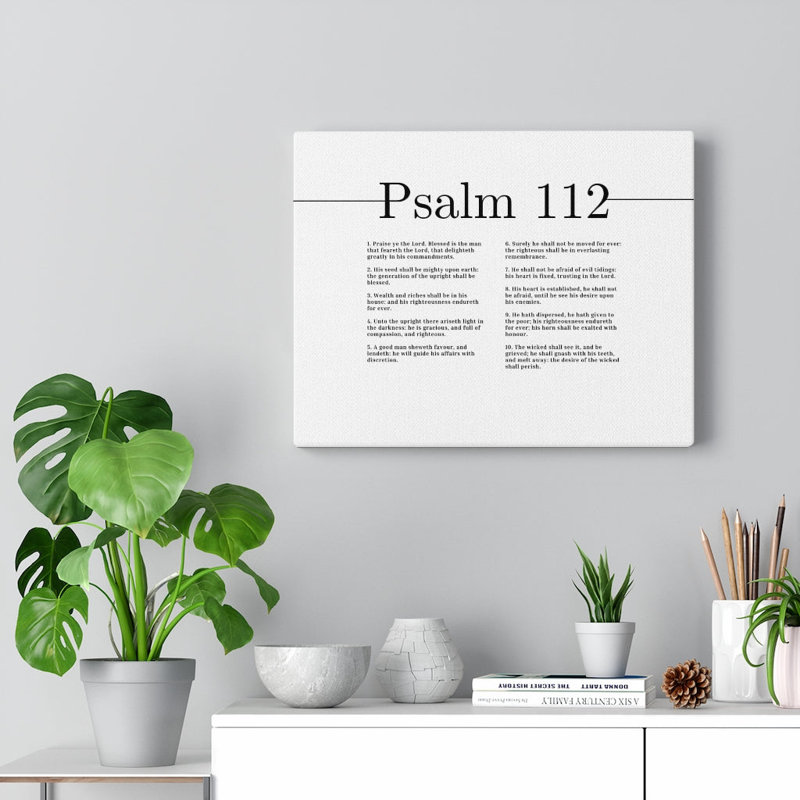 «Everlast Remembrance Psaume 112», impression murale verset de la Bible prêt à être accroché, H 11 po x l 14 po