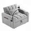 Fauteuil-lit polyvalent avec charge USB, dossier réglable et conception compacte pour une vie moderne-1526814542