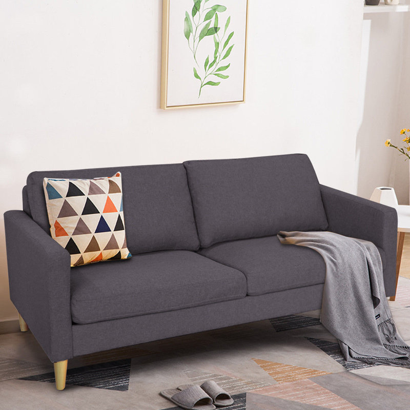 Teegan Upholstered 73.5'' Loveseat, Gray