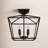 Hastings 4-Light 13" Lantern Geometric Semi Flush Mount in Classic Bronze-67529285