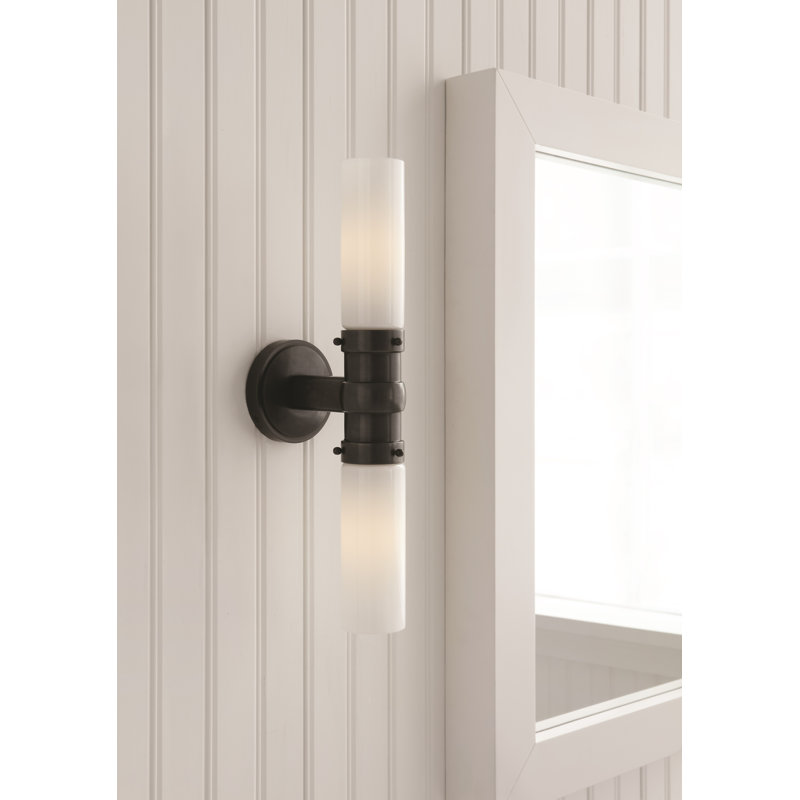 Thomas O'Brien Graydon Double Bath Light, Hand-Rubbed Antique Brass