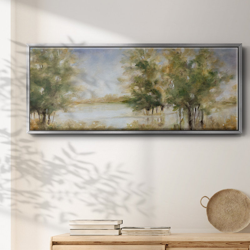 Waterway Grove- Framed Canvas, 20" H x 50" W