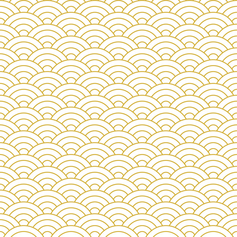 Ligne de vague japonaise par Zillad numérique, H 12 po x l 12 po